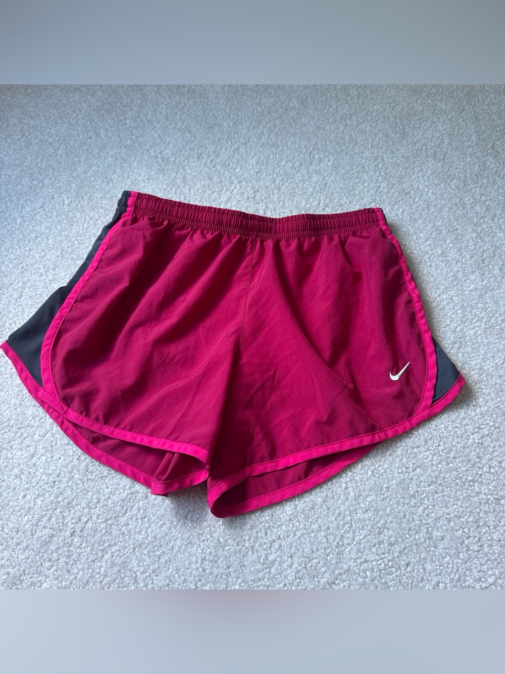 Nike Women's Bright Pink Athletic Shorts with Contrast Trim
